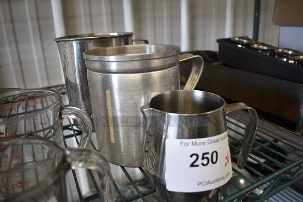 3 Various Metal Pitchers. Includes 5x3.5x4. 3 Times Your Bid! - Image 3 of 3