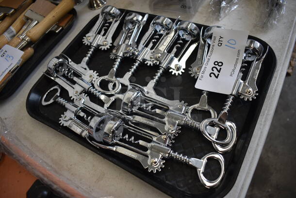 ALL ONE MONEY! Lot of 10 BRAND NEW Metal Wine Bottle Openers. 7". - Image 3 of 3