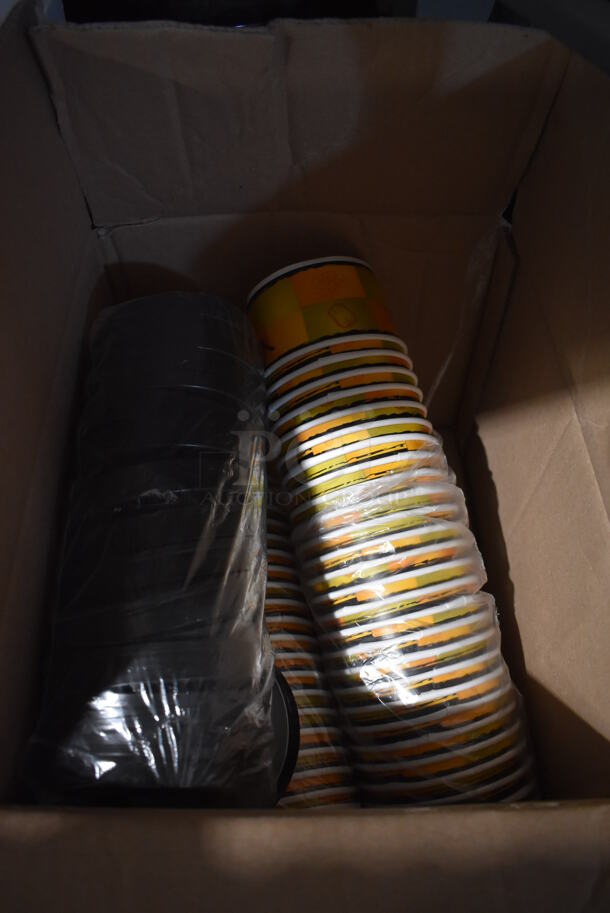 ALL ONE MONEY! Lot of 4 Boxes of Various Paper Products Including Foam Bowls, Brew Basket Filters, Fryer Filters, Bread Crumbs - Image 5 of 6