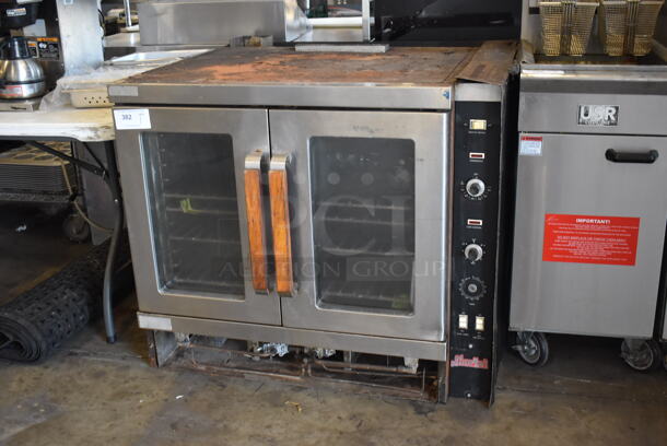 Vulcan Snorkel Stainless Steel Commercial Natural Gas Powered Full Size Convection Oven w/ View Through Doors, Metal Oven Racks and Thermostatic Controls. 40x40x35 - Image 4 of 10