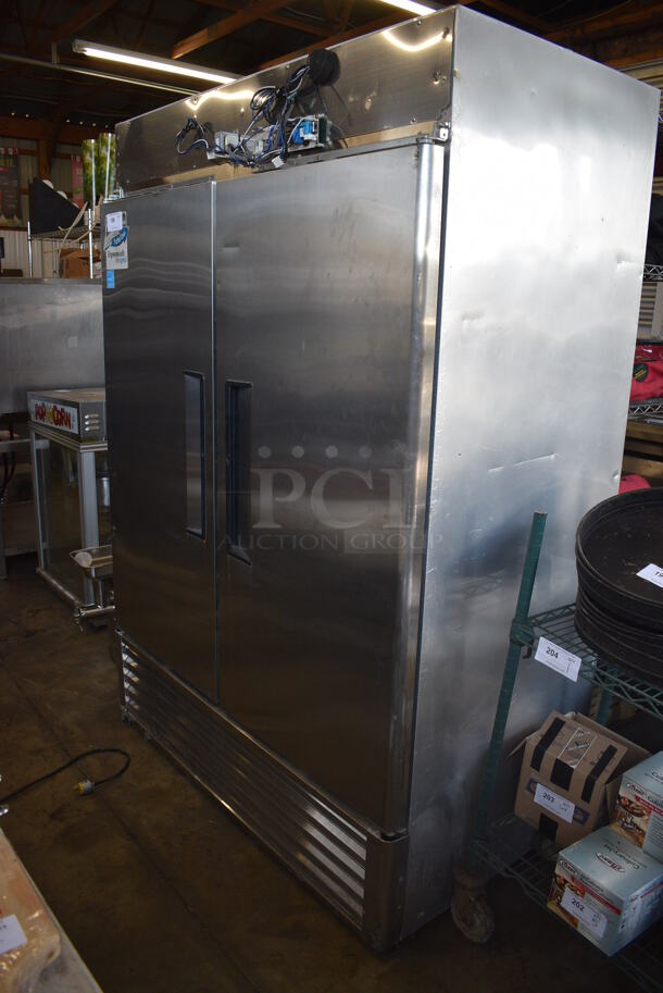 Turbo Air Model MSR-49NM Stainless Steel Commercial 2 Door Reach In Cooler w/ Poly Coated Racks. 110-120 Volts, 1 Phase. 54x31x78 - Image 2 of 8