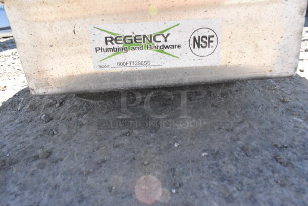 BRAND NEW SCRATCH AND DENT! Regency 600FT1296SS Stainless Steel Floor Trough.  - Image 6 of 6