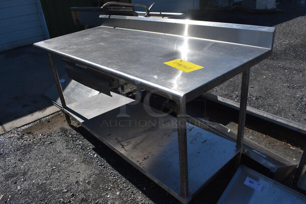 Stainless Steel Commercial Table w/ Back Splash, Drawer and Under Shelf. 72x30x40 - Image 3 of 4