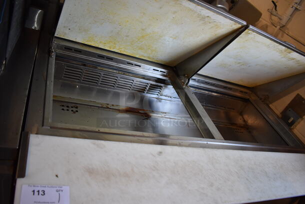 Everest EPBWR2 Stainless Steel Commercial Sandwich Salad Prep Table Bain Marie Mega Top on Commercial Casters. 115 Volts, 1 Phase. 60x36x43.5. Tested and Powers On But Does Not Get Cold - Image 6 of 9