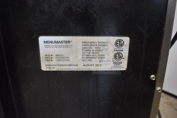 Menumaster MSO22 Stainless Steel Commercial Countertop Microwave Oven. 208/240 Volts, 1 Phase.  - Image 5 of 5