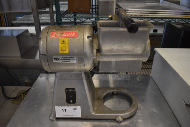 Fleetwood Model GM-LH Metal Commercial Countertop Grinder. 15x10x16. Tested and Does Not Power On