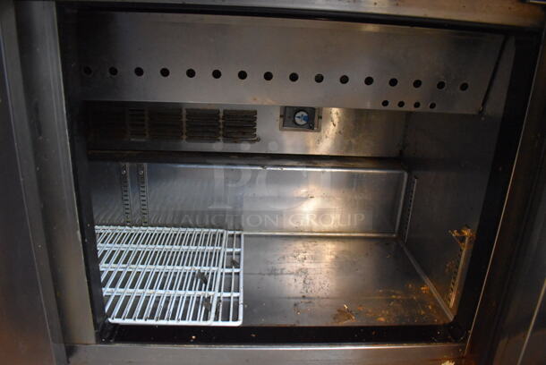 Everest EPBWR2 Stainless Steel Commercial Sandwich Salad Prep Table Bain Marie Mega Top on Commercial Casters. 115 Volts, 1 Phase. 60x36x43.5. Tested and Powers On But Does Not Get Cold - Image 7 of 9