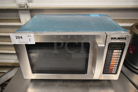 2018 Solwave 180MW1000SS Stainless Steel Commercial Countertop Microwave Oven. 120 Volts, 1 Phase.