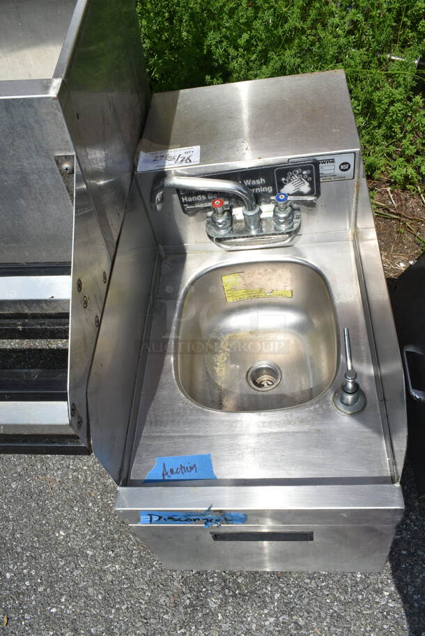 Krowne KR18-14S-FL Stainless Steel Single Bay Sink w/ Faucet and Handles. No Legs. Bay 10x10x5 - Image 1 of 4