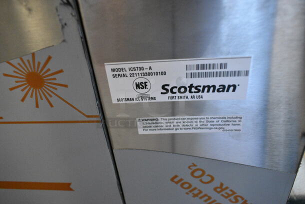 2017 Scotsman C0530MA-1E Stainless Steel Ice Head on BRAND NEW! 2022 Scotsman ICS730-A Ice Bin. 115 Volts, 1 Phase.  - Image 6 of 7