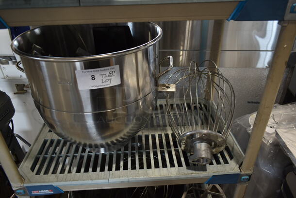 ALL ONE MONEY! Lot of BRAND NEW! Mixer Items; Stainless Steel Mixing Bowl and Paddle Attachment.  - Image 1 of 2