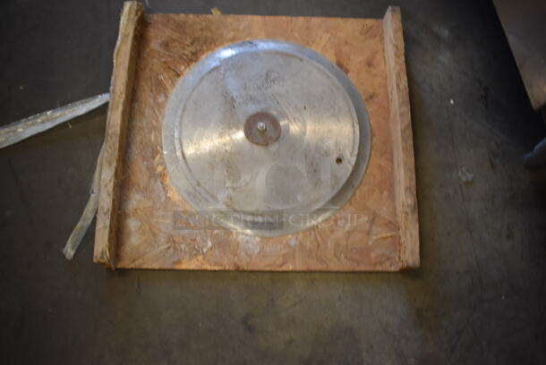 ALL ONE MONEY! Lot of 2 Metal Meat Slicer Blade and Bag of Grill Brick Squares - Image 4 of 5