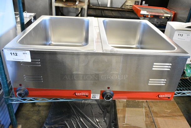 BRAND NEW SCRATCH AND DENT! Avantco 177FW200D Stainless Steel Commercial Countertop 2 Well Food Warmer. Tested and Working!
 - Image 2 of 4