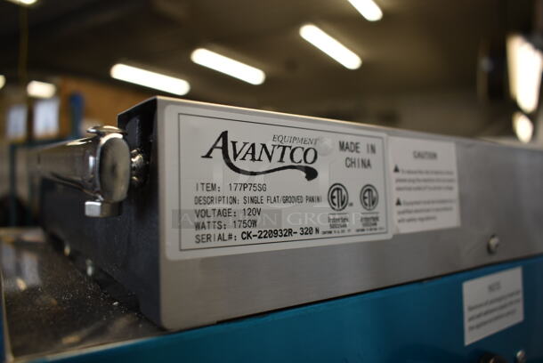 LIKE NEW! Avantco 177P75SG Stainless Steel Commercial Countertop Panini Press. 120 Volts, 1 Phase. Tested and Working! - Image 6 of 6