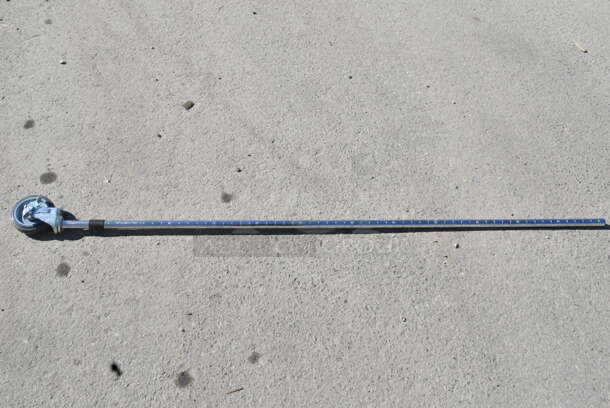 ALL ONE MONEY! Lot of 5 Chrome Finish Wire Shelves and 4 Poles w/ Commercial Casters. 36x24x1.5, 70" - Image 4 of 5