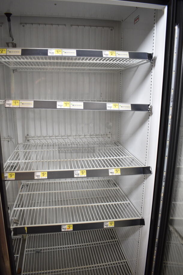 2018 True GDM-49F-HC ENERGY STAR Metal Commercial 2 Door Reach In Freezer Merchandiser w/ Poly Coated Racks. 115/208-230 Volts, 1 Phase. Tested and Working! - Image 2 of 5