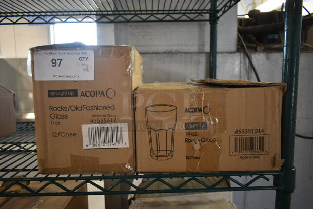 2 Boxes of BRAND NEW Acopa Beverage Glasses. 2 Times Your Bid! - Image 1 of 5