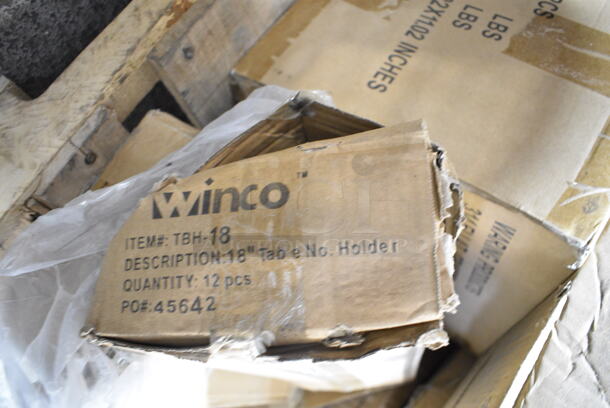 PALLET LOT of 23 BRAND NEW Items/Boxes Including WW150IS, Winco 308A-FM 308A Frame, Winco 207 Soup Warmer, Waring Roaster Pan, Winco TBH-18 Table Number Holders, Winco Aluminum Steamer Basket, Winco 11 Quart Soup Warmer, FortheChef 8 Quart Chafer, BenchUSA 30090 Cotton Candy Cart. 23 Times Your Bid! - Image 10 of 12