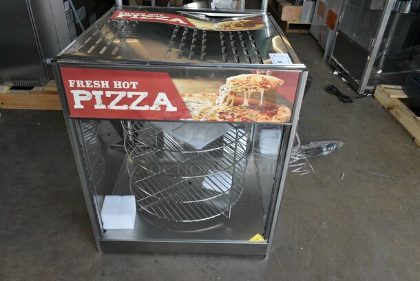 BRAND NEW SCRATCH AND DENT! ServIt 423PDW18D1 Stainless Steel 18" Full-Service Pizza Warmer with 4-Shelf Rotating Rack. 120 Volts, 1 Phase. Tested and Working! - Image 2 of 10