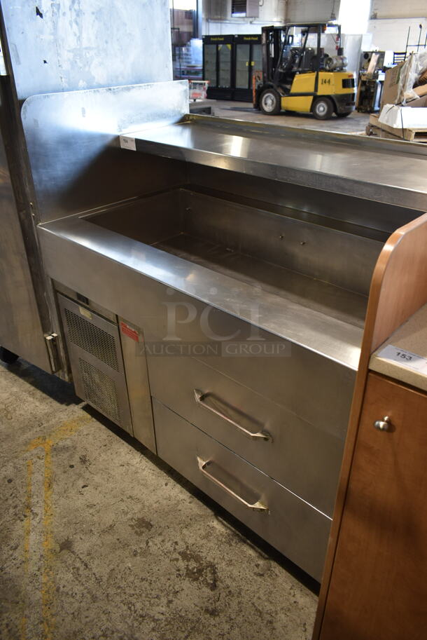 2013 Randell 51356PR Stainless Steel Commercial Prep Table w/ 2 Drawers and Over Shelf. 115 Volts, 1 Phase. Tested and Does Not Power On - Image 2 of 9