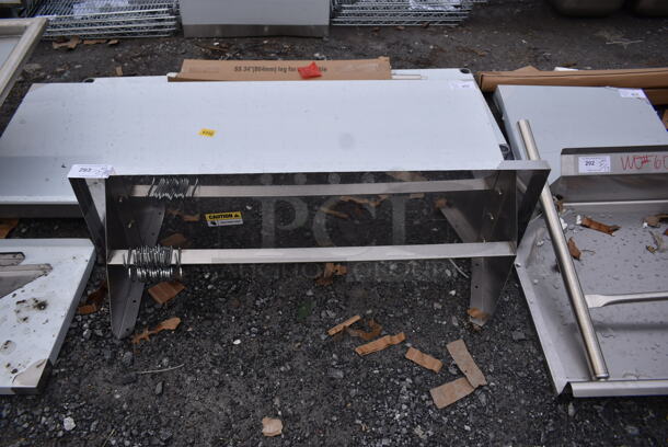 BRAND NEW SCRATCH AND DENT! Regency 600PS1548 15" x 48" Stainless Steel Wall Mounted Pot Rack with Shelf and 18 Galvanized Hooks - Image 2 of 6
