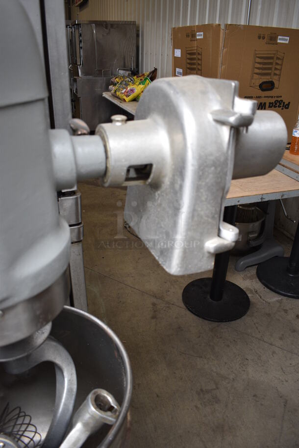 Hobart Model H-600 Metal Commercial Floor Style 60 Quart Planetary Dough Mixer w/ Pelican Head, Stainless Steel Mixing Bowl, Bowl Dolly, Whisk, Paddle and Dough Hook Attachments. 230 Volts, 1 Phase. 26x40x56 - Image 11 of 12