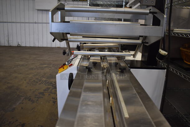 Arty Pac ARTY75H Metal Commercial Floor Style Fully Automated High Speed
Horizontal Flow Wrapper on Commercial Casters. 208-230 Volts, 1 Phase. 119x31x74 - Image 6 of 10