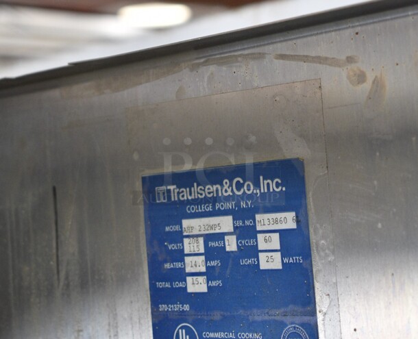 Traulsen AHF 232WP5 Stainless Steel Commercial 2 Door Reach In Heated Cabinet. 115/208 Volts, 1 Phase.  - Image 5 of 5