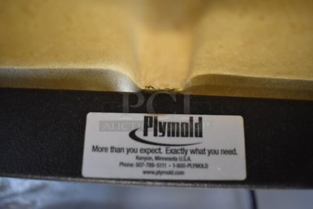 2 Black Metal Bar Height Chairs w/ Yellow Seats. 18.5x18x43.5. 2 Times Your Bid! - Image 4 of 4