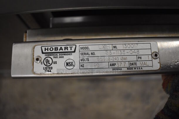 Hobart LXIH Stainless Steel Commercial Undercounter Dishwasher. 120/208-240 Volts, 1 Phase. 24x26x34 - Image 4 of 7