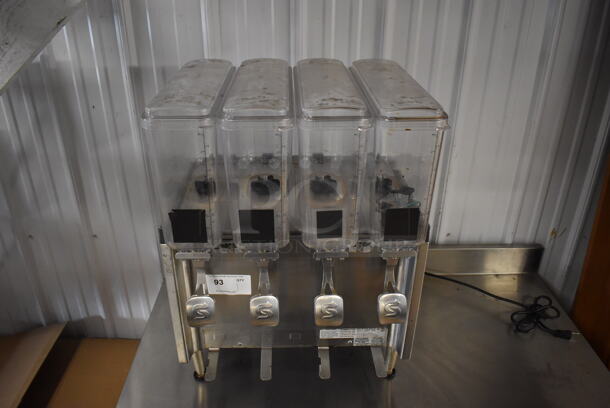 2018 Crathco CS-4E/2D/3D-16 Stainless Steel Commercial Countertop 4 Hopper Refrigerated Beverage Machine. 120 Volts, 1 Phase. 20.5x16x28. Tested and Working! - Image 2 of 5
