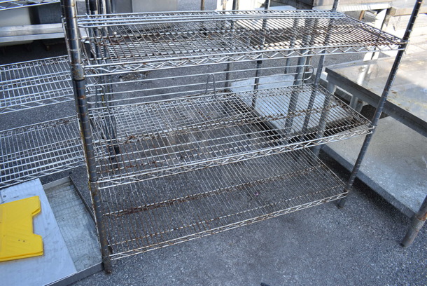 Chrome Finish 6 Tier Wire Shelving Unit. BUYER MUST DISMANTLE. PCI CANNOT DISMANTLE FOR SHIPPING. PLEASE CONSIDER FREIGHT CHARGES. 48x18x73 - Image 4 of 4