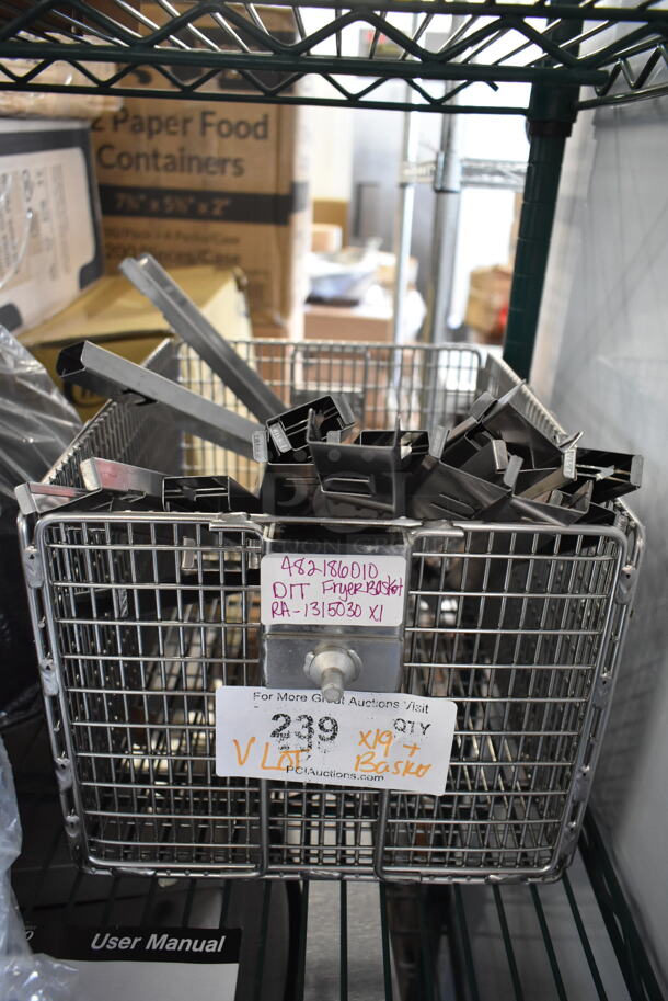 ALL ONE MONEY! Lot of 482186010 Metal Fry Basket and 18 Metal Pieces - Image 1 of 5