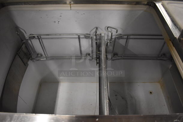 Stainless Steel Commercial Ice Cream Dipping Cabinet w/ 3 Stainless Steel Ice Cream Tub Collars. 125 Volts, 1 Phase. 68x30x60. Tested and Working! - Image 8 of 9
