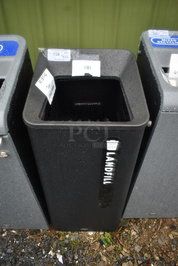 BRAND NEW SCRATCH AND DENT! Rubbermaid 6902078988 23 Gallon Black Single Stream Landfill Indoor Square Waste Container - Image 2 of 5