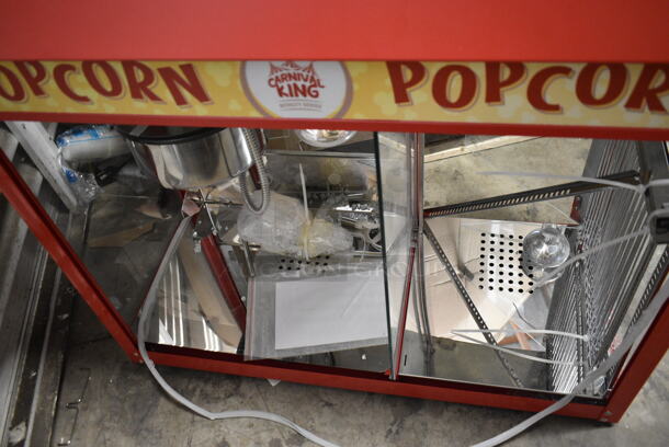 BRAND NEW SCRATCH AND DENT! Carnival King 382PMW17R  Royalty Series 8 oz. Commercial Popcorn Machine / Popper with Warming / Holding Merchandiser. 110 Volts, 1 Phase. Tested and Working! - Image 6 of 7