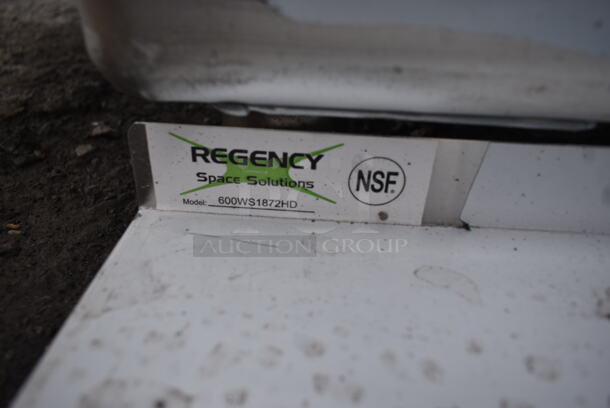 BRAND NEW SCRATCH AND DENT! Regency 600WS1872HD 16 Gauge Stainless Steel 18" x 72" Heavy-Duty Wall Shelf - Image 5 of 5
