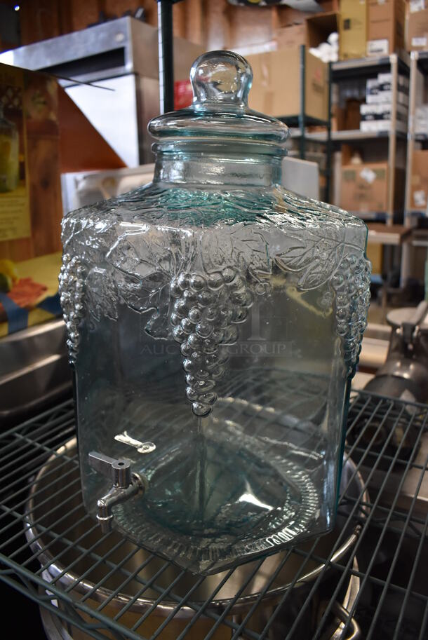 2 BRAND NEW IN BOX! Glass Beverage Jars. Includes 12x12x20. 2 Times Your Bid! - Image 5 of 11