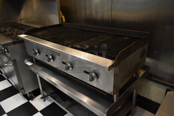Black Diamond ECTC-48/NG Stainless Steel Commercial Countertop Natural Gas Powered Charbroiler Grill. 120,000 BTU. BUYER MUST REMOVE. Tested and Working! (kitchen) - Image 2 of 6