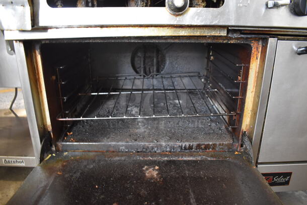 Southbend Select Stainless Steel Commercial Natural Gas Powered 6 Burner Range w/ Flat Top Griddle, 2 Ovens, Over Shelf and Back Splash. 61x35x60 - Image 7 of 10