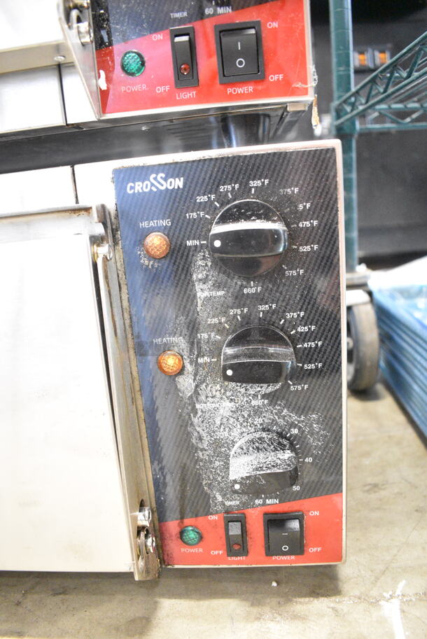 2022 Crosson CPO-160 Stainless Steel Commercial Countertop Electric Powered Pizza Oven w/ Broken Cooking Stone. 120 Volts, 1 Phase. Tested and Working! - Image 3 of 6