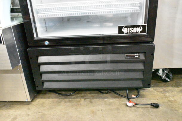 2024 Bison BGM-21 Metal Commercial Single Door Reach In Cooler Merchandiser w/ Poly Coated Racks on Commercial Casters. 115 Volts, 1 Phase. Tested and Working! - Image 4 of 8