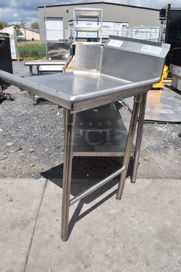 Advance Tabco Stainless Steel Commercial Right Side Clean Side Dishwasher Table. - Image 3 of 5