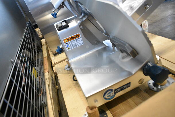 BRAND NEW SCRATCH AND DENT! 2023 Edlund EDV-12 Metal Commercial Countertop Meat Slicer. 120 Volts, 1 Phase. Tested and Powers On But Parts Do Not Move - Image 7 of 8