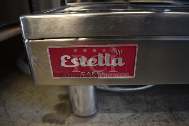 BRAND NEW! Estella Caffe ECEM2 Stainless Steel Commercial Countertop Two Group Automatic Espresso Machine w/ 2 Portafilters and 2 Steam Wands. 220-240 Volts, 1 Phase. 28x22x24. Tested and Working! - Image 5 of 8