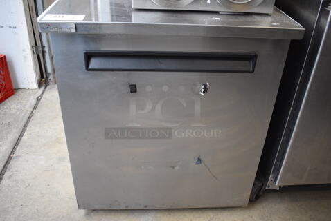 2014 Delfield 406-STAR-CCT Stainless Steel Commercial Single Door Undercounter Cooler. 115 Volts, 1 Phase. 28x29.5x31. Tested and Working!