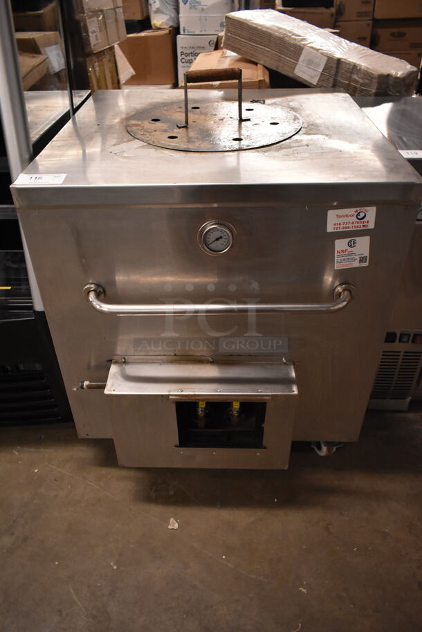 Stainless Steel Commercial Tandoor Tandoori Oven on Commercial Casters. 