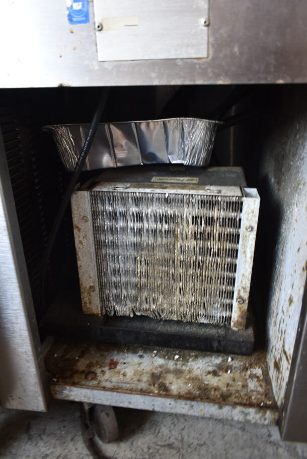 Stainless Steel Commercial Single Door Work Top Cooler w/ Backsplash on Commercial Casters. Tested and Powers On But Does Not Get Cold - Image 10 of 10