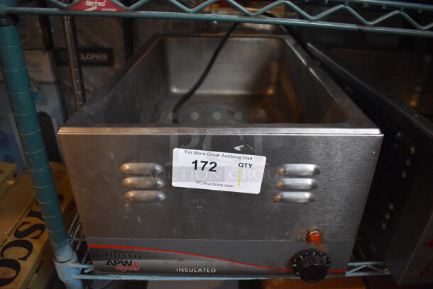 APW Wyott W-3Vi Stainless Steel Commercial Countertop Food Warmer. 120 Volts, 1 Phase. 14x23x9.5. Tested and Working!