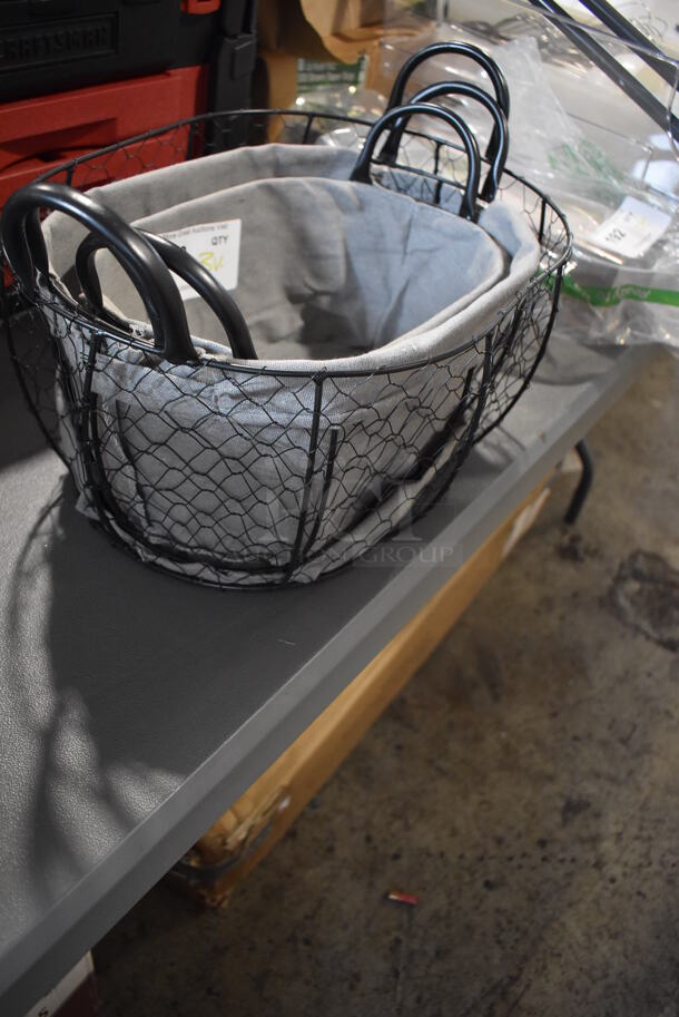 3 Various Black Wire Baskets. Includes 16x11.5x7.5. 3 Times Your Bid!
 - Image 3 of 3